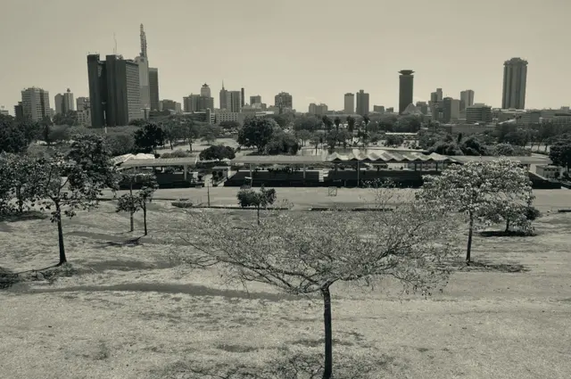 Nairobi's skyline from Uhuru Park, by Jorge Láscar